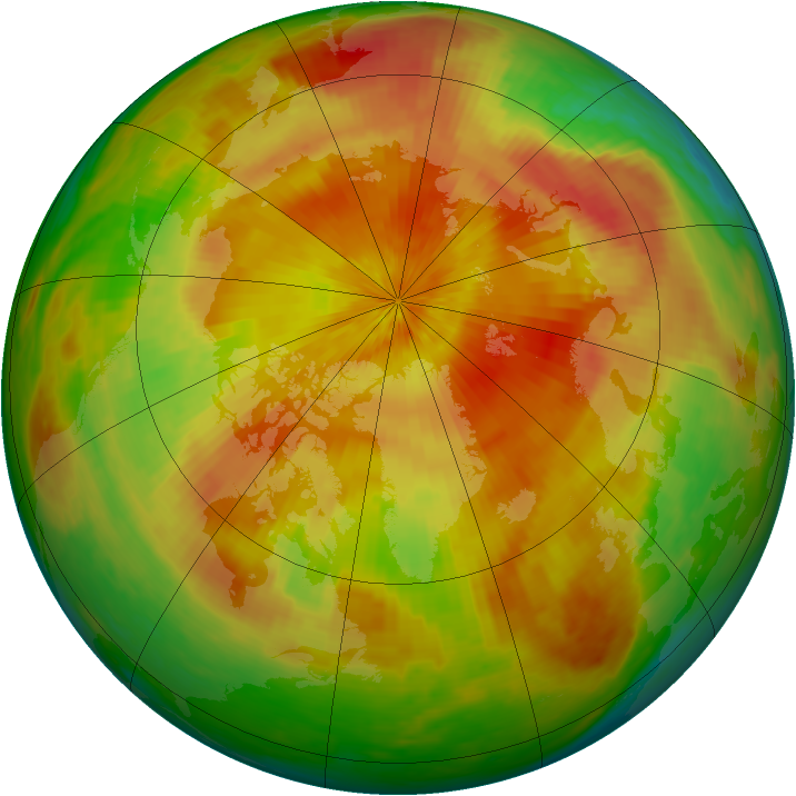 Arctic ozone map for 29 April 2003